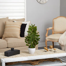Load image into Gallery viewer, 22” Zamioculcas Artificial Plant in White Planter
