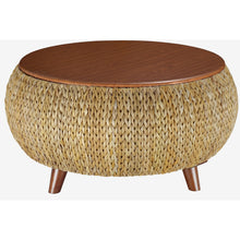Load image into Gallery viewer, Gallerie Decor Bali Breeze Round Storage Table AS IS
