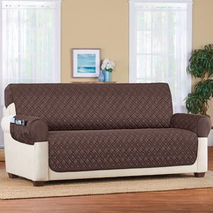 Diamond Texture Stretch Storage Furniture Cover-Sofa-Chocolate