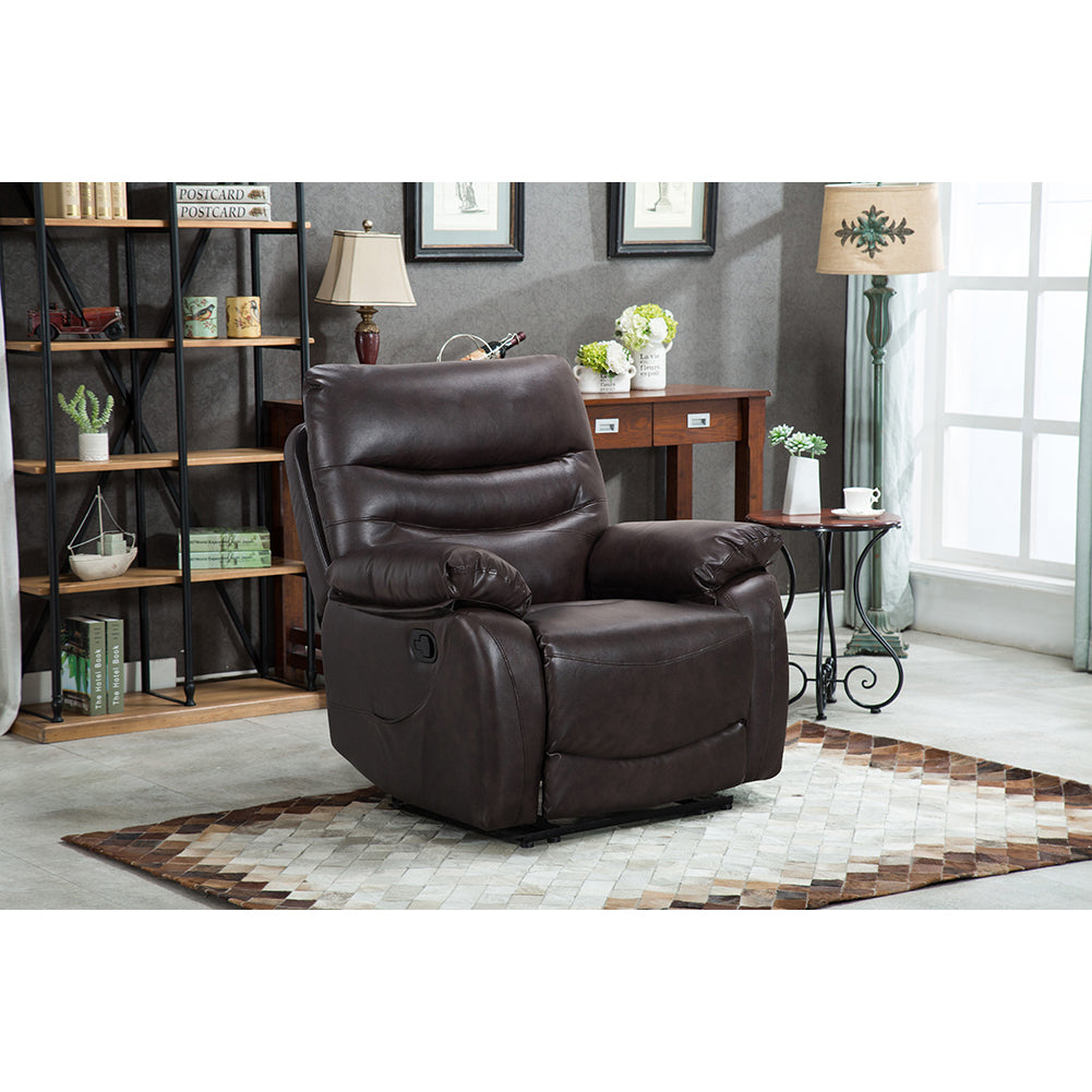 Zewfffr Faux leather Manual Recliner Sofa with Massage and Heat function MRM2352