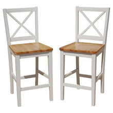 Load image into Gallery viewer, Set of 2 24&quot; Virginia Counter Stool Hardwood/White
