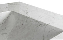 Load image into Gallery viewer, Engineered Marble Vanity Top in White with White Basin #1440HW
