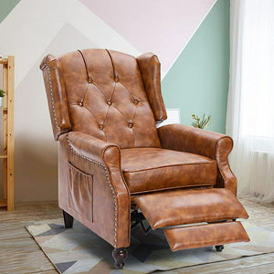 Recliner Wingback Chair  Massage Recliner Chair with Heat