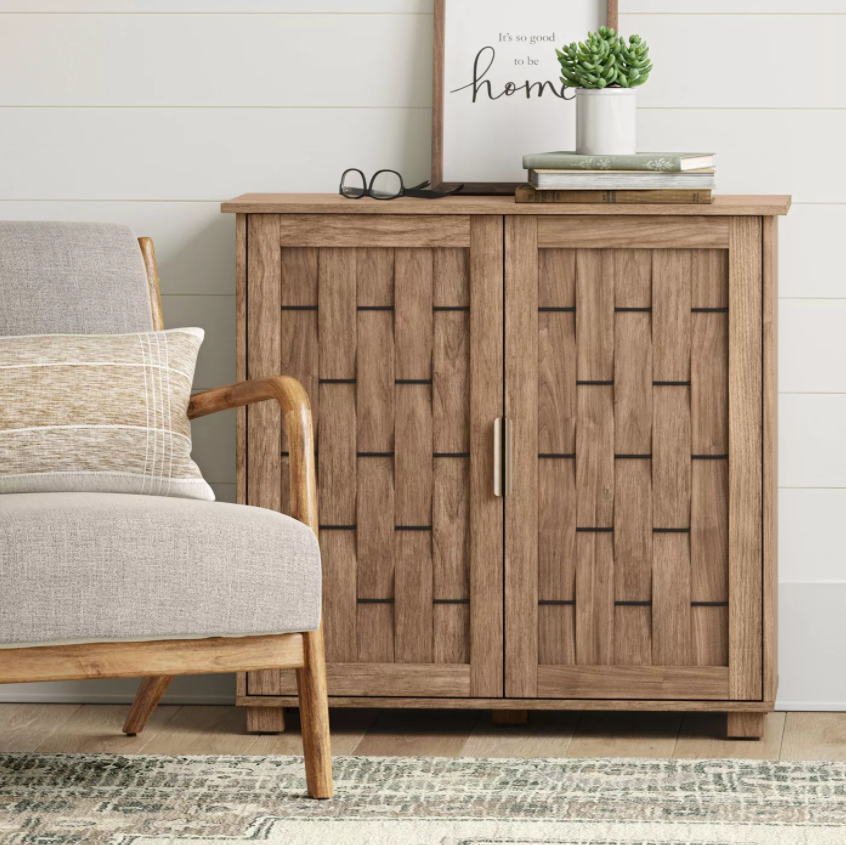 2 Door Woven Cabinet Natural - Threshold™ 512AH