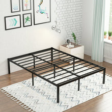 Load image into Gallery viewer, 16 Inch Queen Metal Platform Bed Frame Reinforce Heavy Duty No Box Spring Mattress Foundation High Bed Frame with Under-Bed Storage
