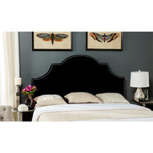 Load image into Gallery viewer, Hallmar Black Velvet Queen Headboard 3173RR

