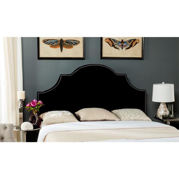 Hallmar Black Velvet Queen Headboard 3173RR
