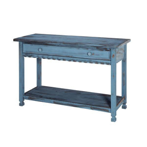 Alaterre Country Cottage Media Console Table In Antique Blue, #6450