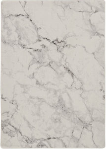 2' x 3' White & Gray Marble Decorative Vinyl Floor Mat (LW255)