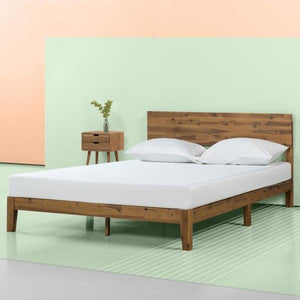 Tara 10" Wood Platform Bedframe, Bed Size: Queen, #6190