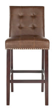 Load image into Gallery viewer, Safavieh Faux Leather Upholstered Stools (Set of 2) Brown 475CDR
