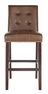 Safavieh Faux Leather Upholstered Stools (Set of 2) Brown 475CDR