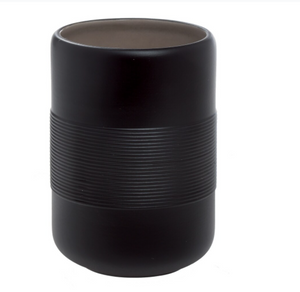 3-Piece Countertop Accessories Set Spirella Kyoto Black Porcelain GL757
