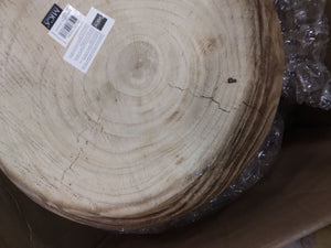 15 1/2in Paulownia Wood Cylinder Planter