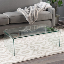 Load image into Gallery viewer, Noble House Roman Tempered Glass Coffee Table, Clear 1520CDR
