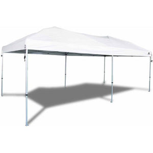 20' x 10' Straight Leg (200 Sq. ft Coverage), White, Outdoor Easy Pop up Canopy