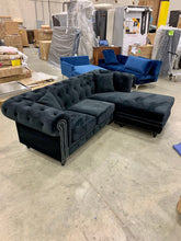 Load image into Gallery viewer, Broughton 96&quot; Wide Velvet Reversible Sofa &amp; Chaise
