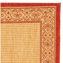 Load image into Gallery viewer, SAFAVIEH Courtyard Donna Traditional Indoor/Outdoor Area Rug Natural/Red, 2&#39; x 3&#39;7&quot;
