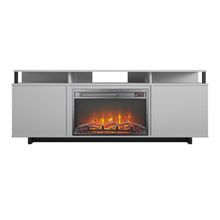 Load image into Gallery viewer, Ameriwood Home Carson Fireplace TV Stand for TVs up to 65&quot;, Dove Gray 1958CDR

