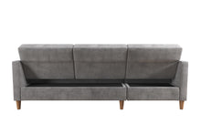 Load image into Gallery viewer, DHP Hartford Storage Sectional Futon with Chaise, Light Gray (Sofa piece only!) 1707AH
