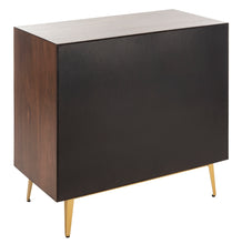 Load image into Gallery viewer, Katia 3-Drawer Walnut/Gold Chest #842HW
