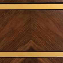 Load image into Gallery viewer, Katia 3-Drawer Walnut/Gold Chest #842HW
