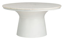 Load image into Gallery viewer, Mila Pedestal Coffee Table Marble/White  AS IS 3103RR
