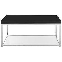Load image into Gallery viewer, Malone Chrome High Gloss Black Coffee Table #180CE
