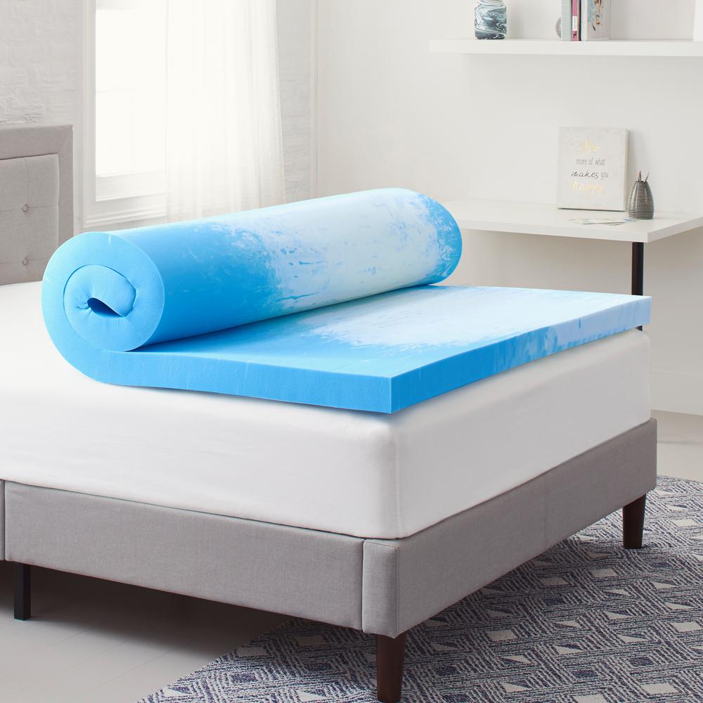 4 in. Gel-Infused Twin XL Size Memory Foam Mattress Topper #856HW