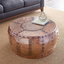 Load image into Gallery viewer, Antique Cooper Round Cocktail Table by Steve Silver, #6281
