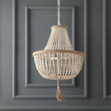 Load image into Gallery viewer, Lush Kristi 3-Light Cream Beaded Pendant - 332CE
