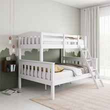 Load image into Gallery viewer, Elm &amp; Oak Airlie Twin Over Full Bunk Bed, White
