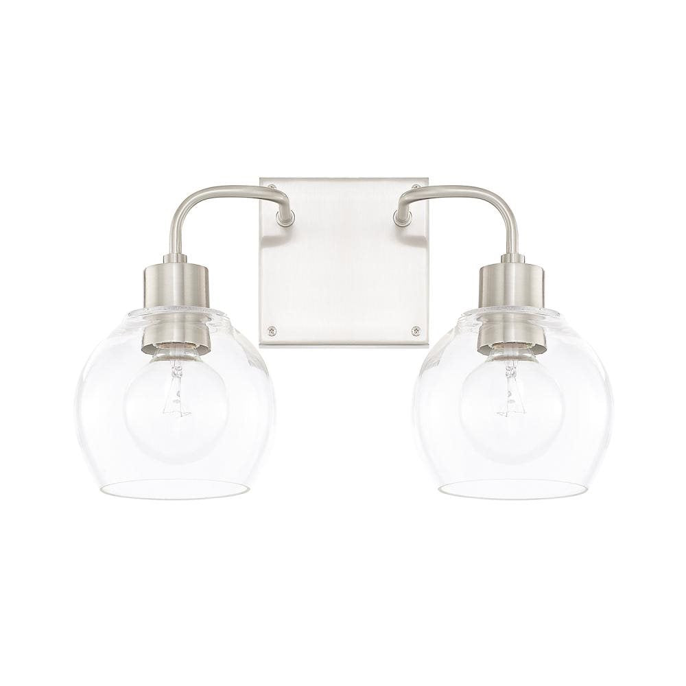 Capital Lighting Homeplace / Tanner 2-LT Bath Vanity - Brushed Nickel 7283