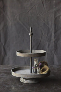 Metal 2-Tier Tray, Zinc (LW123)