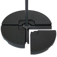 Load image into Gallery viewer, Jacobson Water/Sand Offset Cantilever Plastic Free Standing Umbrella Base, Each set includes 4 base plates to completely weigh down across base umbrella, made of durable plastic construction
