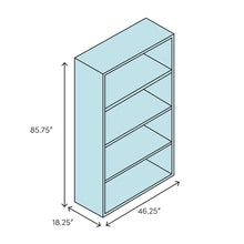 Load image into Gallery viewer, Antique Vanilla Bradburn 85.75&quot; H x 46.25&quot; W Library Bookcase
