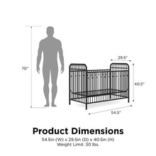 Load image into Gallery viewer, Monarch Hill Ivy Crib Black 3560RR
