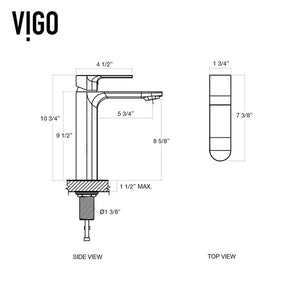 Vigo Matte Black Vessel Sink Faucet - Single Handle Lav #9317