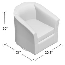 Load image into Gallery viewer, Molinari Swivel Barrel Chair Peacock Blue(2556RR)
