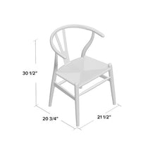 Load image into Gallery viewer, White Wood Slat Back Dining Chair (287MM)
