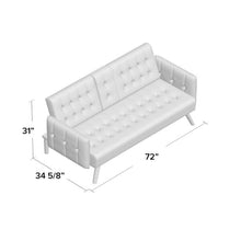 Load image into Gallery viewer, Cricklade Velvet 72&quot; Round Arms Sleeper Sofa Yellow AS IS
