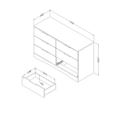 Load image into Gallery viewer, Holland 6 Drawer Double Dresser Gray Oak #2582HW
