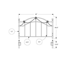 Load image into Gallery viewer, Palaiseur Open-Frame Slat Headboard Queen Matte Black(2764RR)
