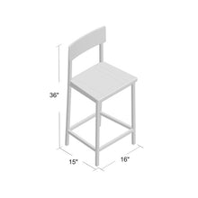 Load image into Gallery viewer, Burton Solid Wood Counter Stool (set of 4) (LW162)
