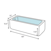 Load image into Gallery viewer, Bellwether Alcove 60&quot; x 32&quot; Soaking Bathtub White  3050RR-OUT OF BOX
