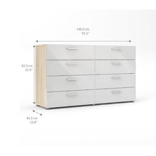 Load image into Gallery viewer, White Dendron 8 Drawer Double Dresser White 3158RR-2 Boxes
