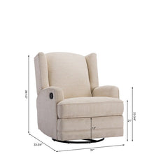 Load image into Gallery viewer, Yepez Manual Swivel Recliner Beige MH14

