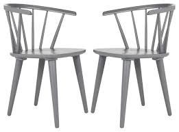 Blanchard Curved Spindle Side Chair in Gray - Set of 2