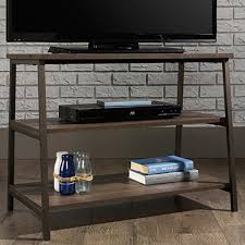 Three Shelf TV Stand in Smoked Oak #9484