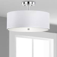 Load image into Gallery viewer, Clara 16-in Chrome Semi-flush Mount Light(2573RR)
